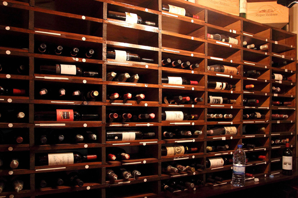 the extensive wine cellar at the Colosseum